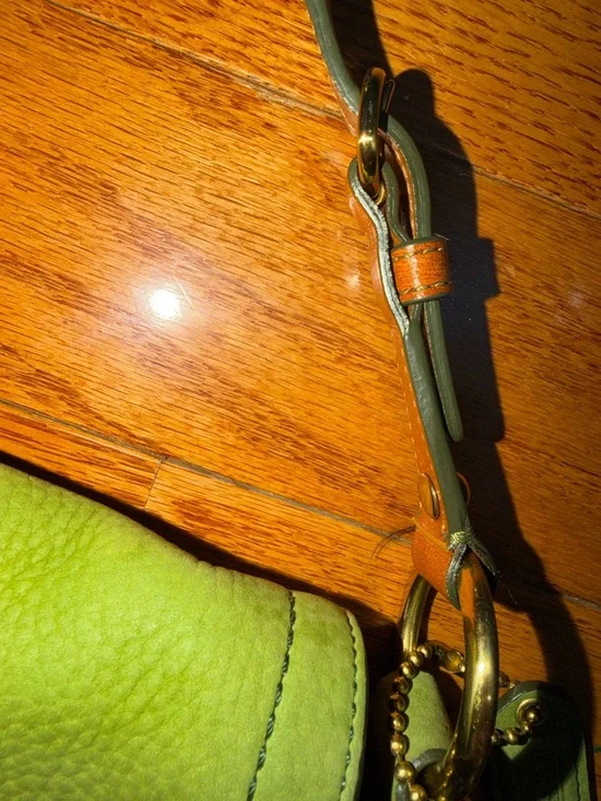 COACH 2005 Vintage Soho Flap Hobo Green Suede Shoulder Bag - Picture 7 of 7